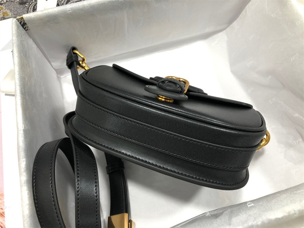 MEDIUM D10r BOBBY BAG Black Box Calfskin