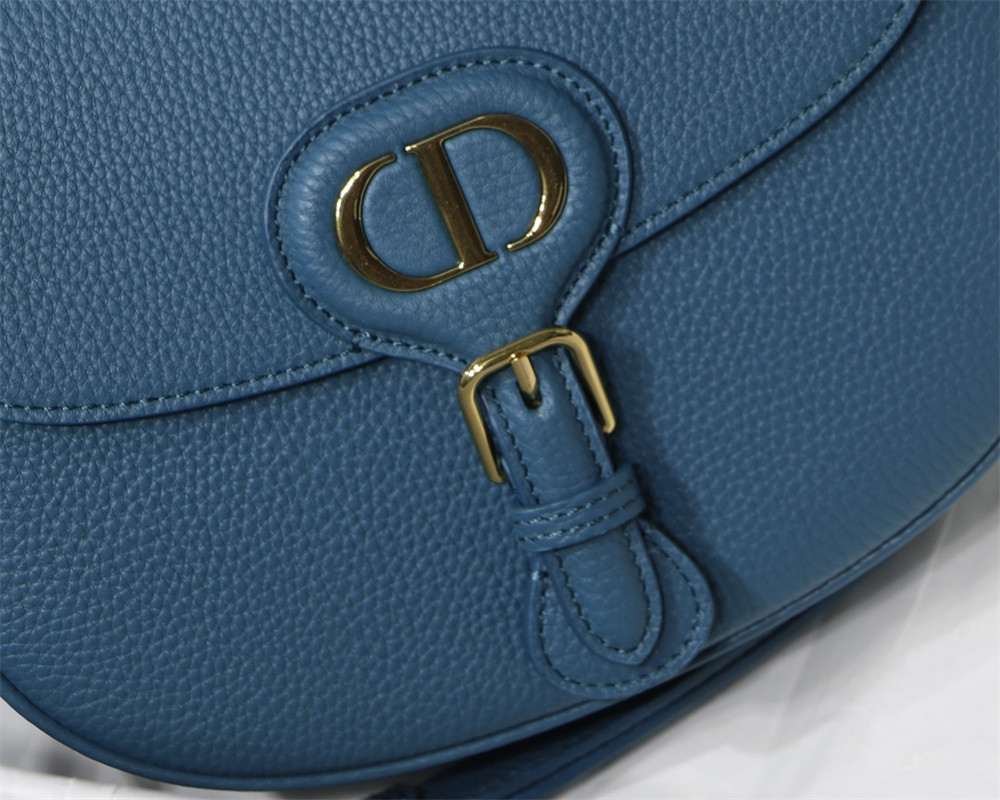 MEDIUM D10r BOBBY BAG Blue Grained Calfskin