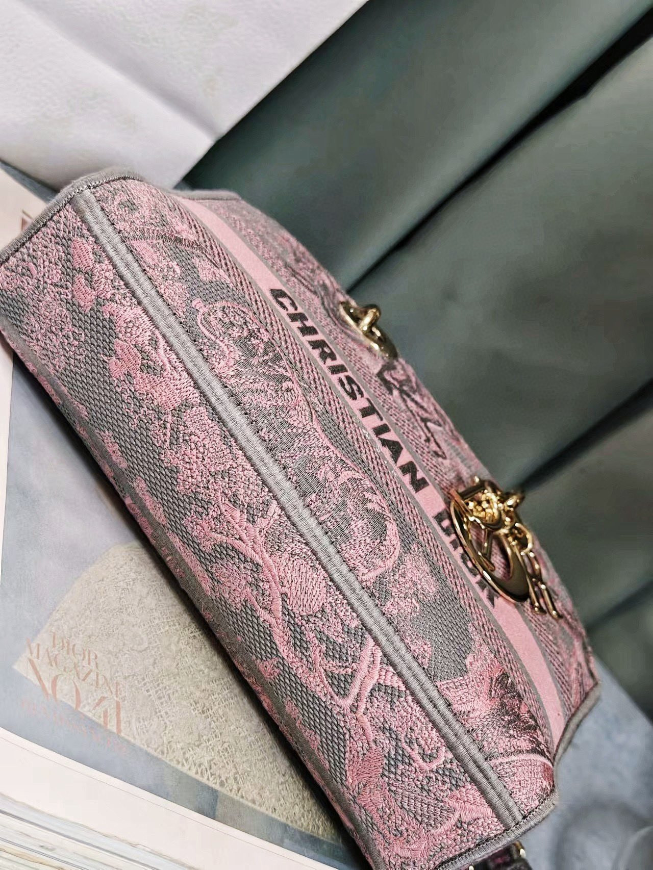 D10r MEDIUM LADY D-JOY BAG PINK
