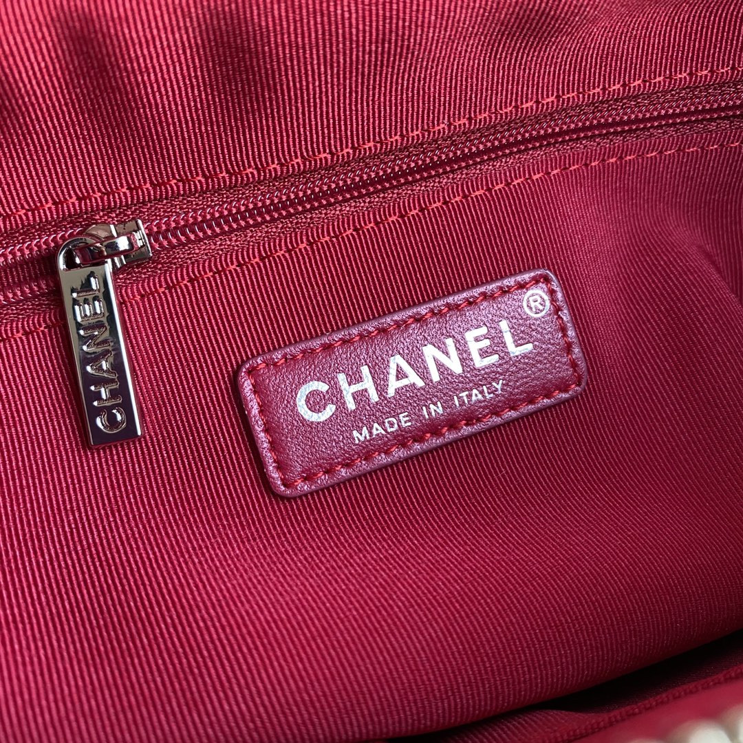 Ch**el Gabrielle MEDIUM BLACK with shoulder strap letters 21 x 28 x 10cm