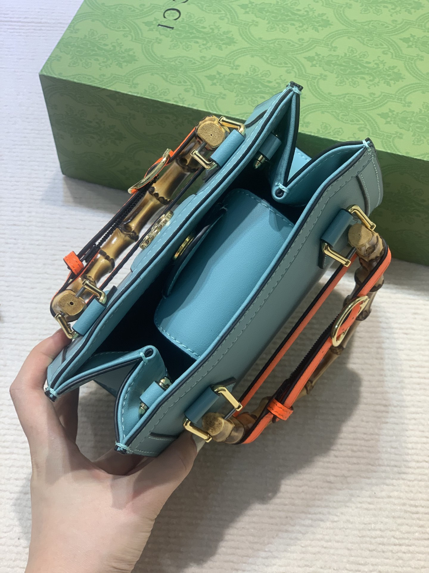 Gvc*1 DIANA MINI TOTE BAG Blue 20W x 16H x 10D CM