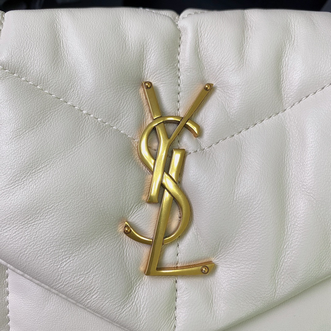 Y51 PUFFER SMALL IN NAPPA LEATHER WHITE 11.4 X 6.6 X 4.3 INCHES