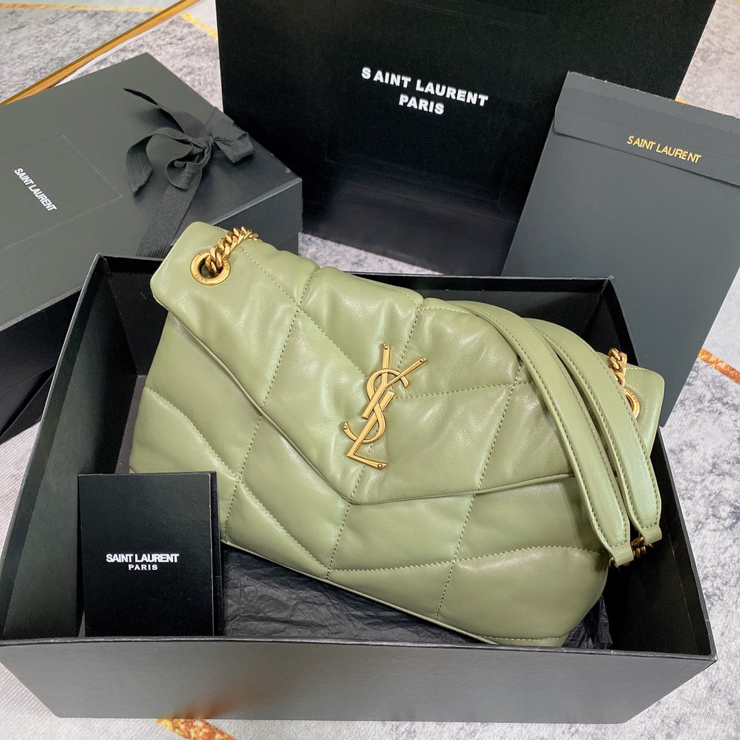 Y51 PUFFER SMALL IN NAPPA LEATHER GREEN 11.4 X 6.6 X 4.3 INCHES