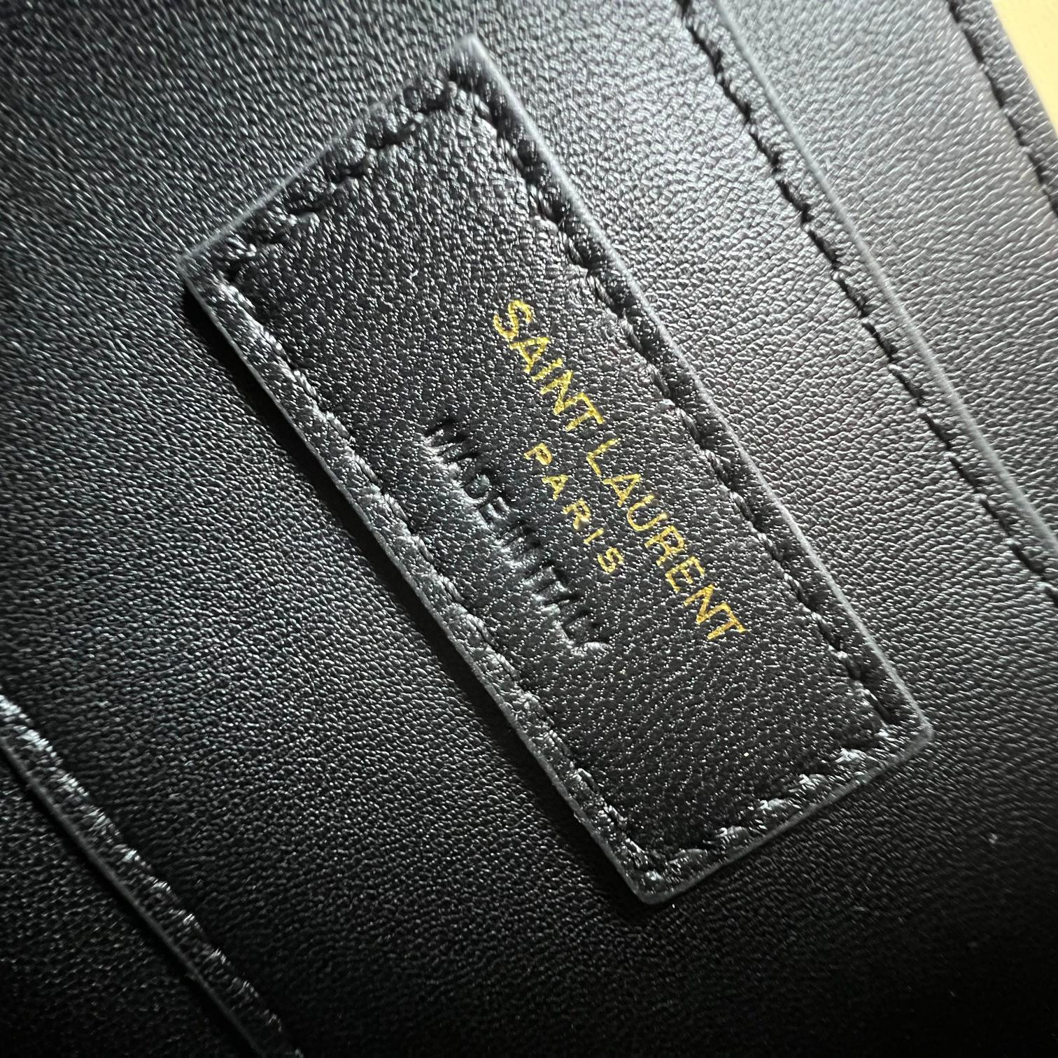 Y51 SOLFERINO SMALL SATCHEL IN BOX Sa1nt Lau*nt YELLOW 7.4 X 5.1 X 1.9 INCHES