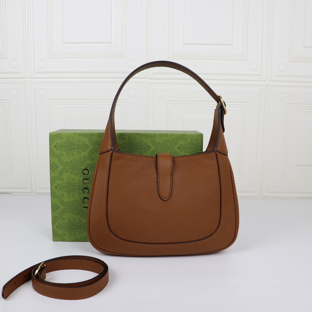 Gvc*1 JACKIE SMALL SHOULDER BAG Brown 10.8"W x 7.5"H x 1.6"D