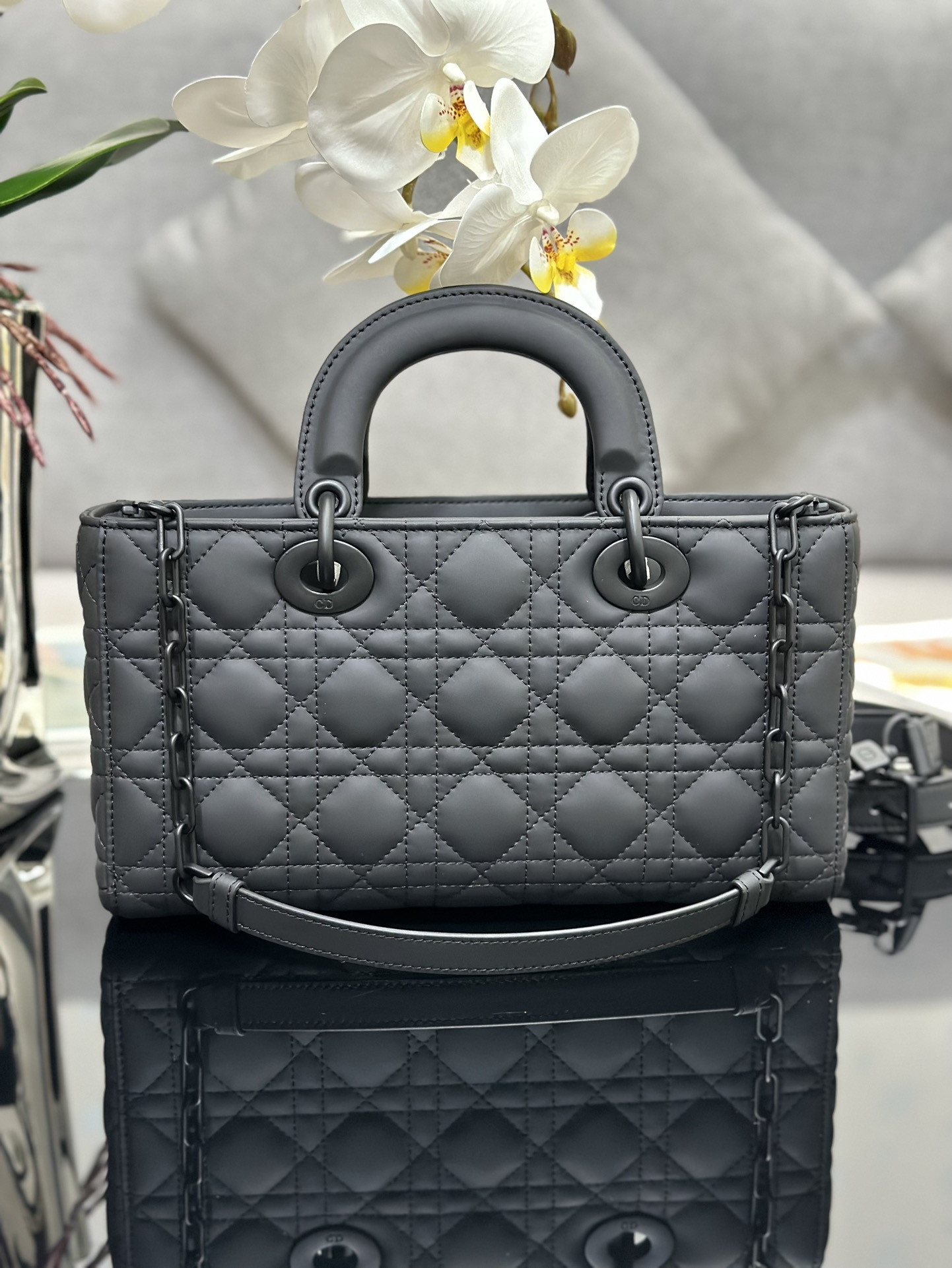 D10r Lady D-Joy bag medium Gray 26 x 13.5 x 5 cm