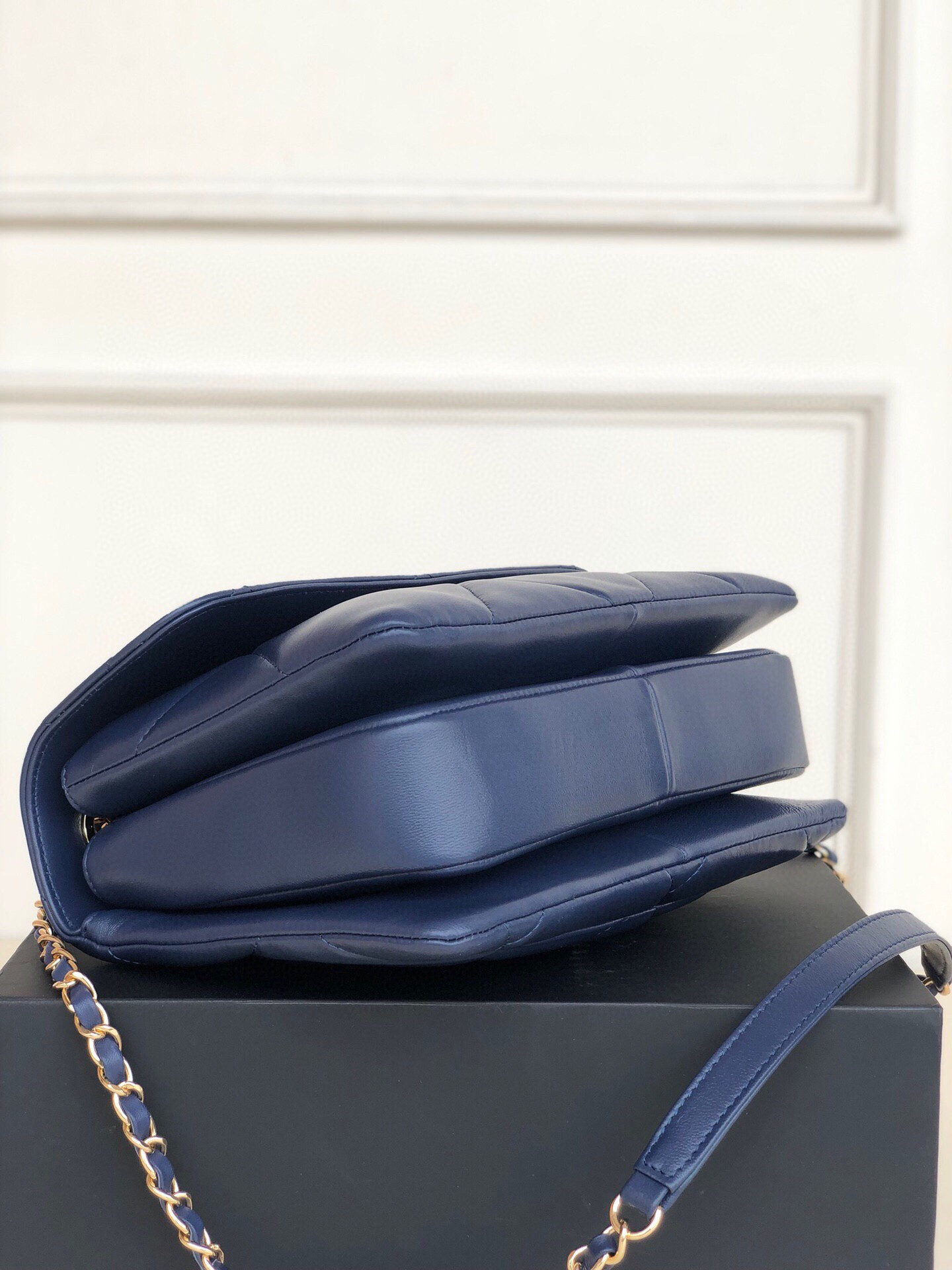 Ch**el FLAP BAG WITH TOP HANDLE 6.6 × 9.8 × 4.7 in