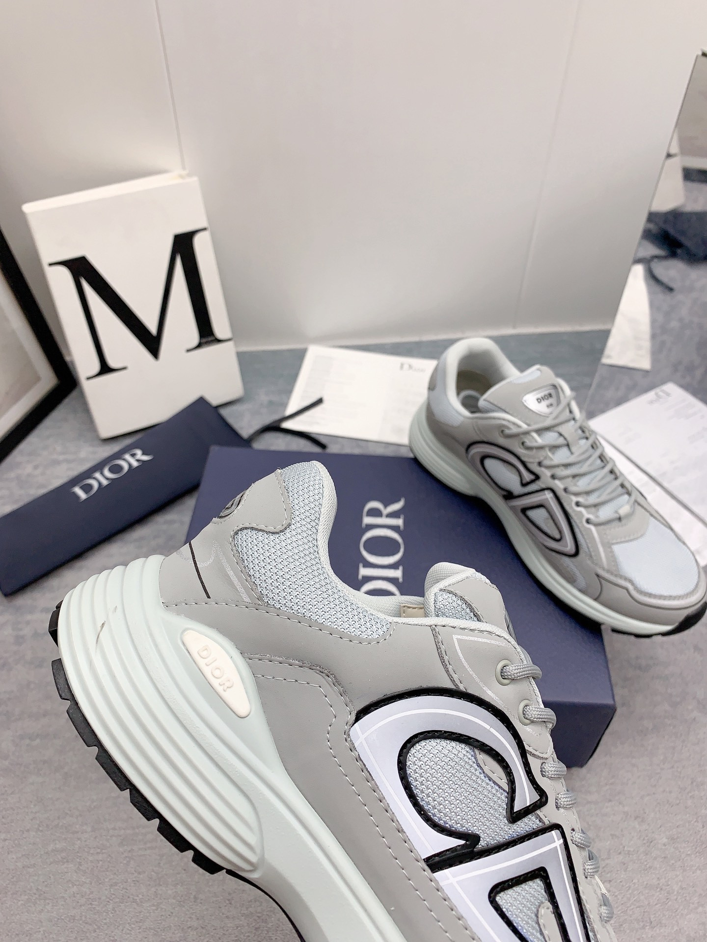 D10r B30 Sneaker Gray Mesh and Technical Fabric