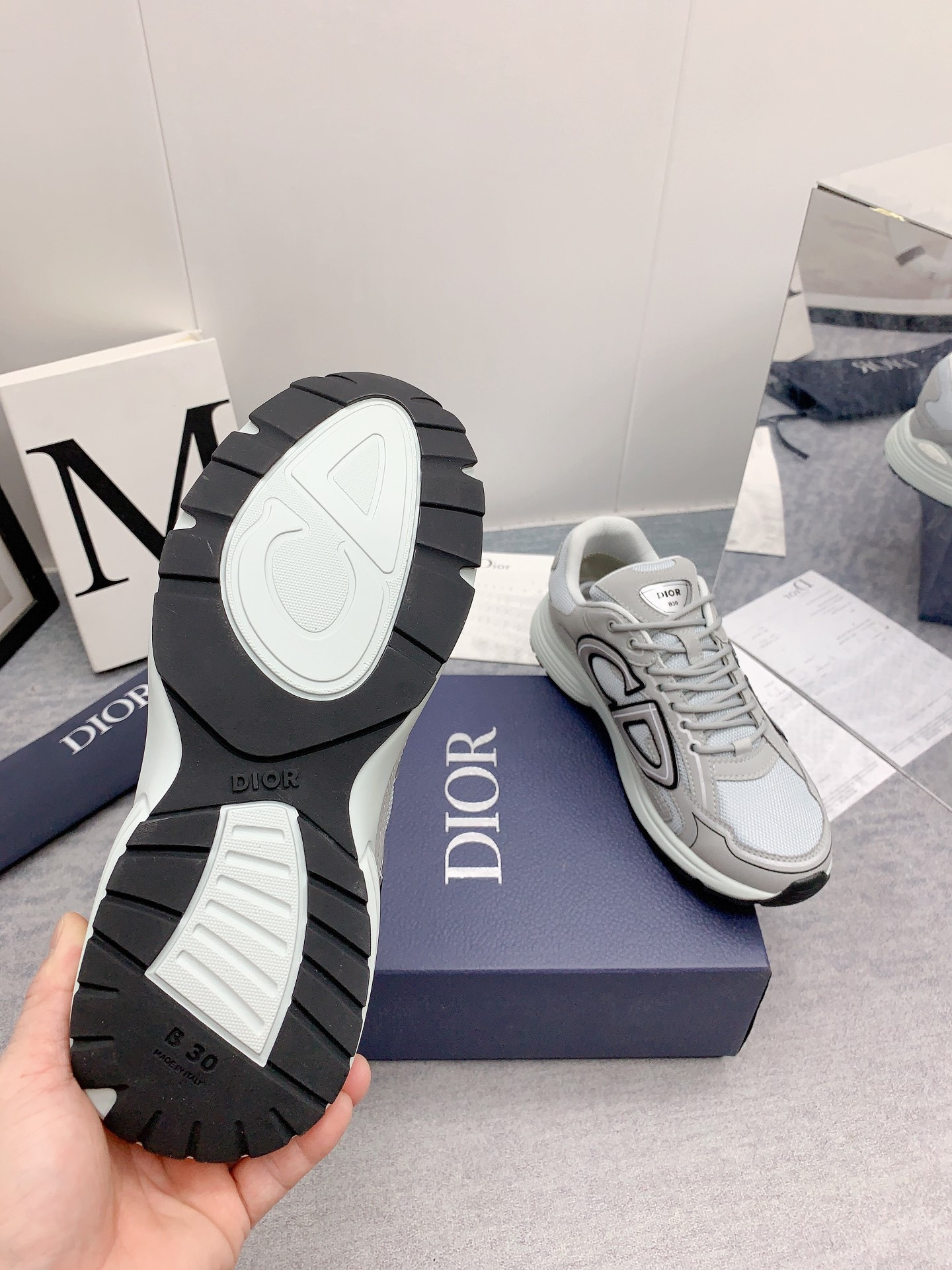 D10r B30 Sneaker Gray Mesh and Technical Fabric
