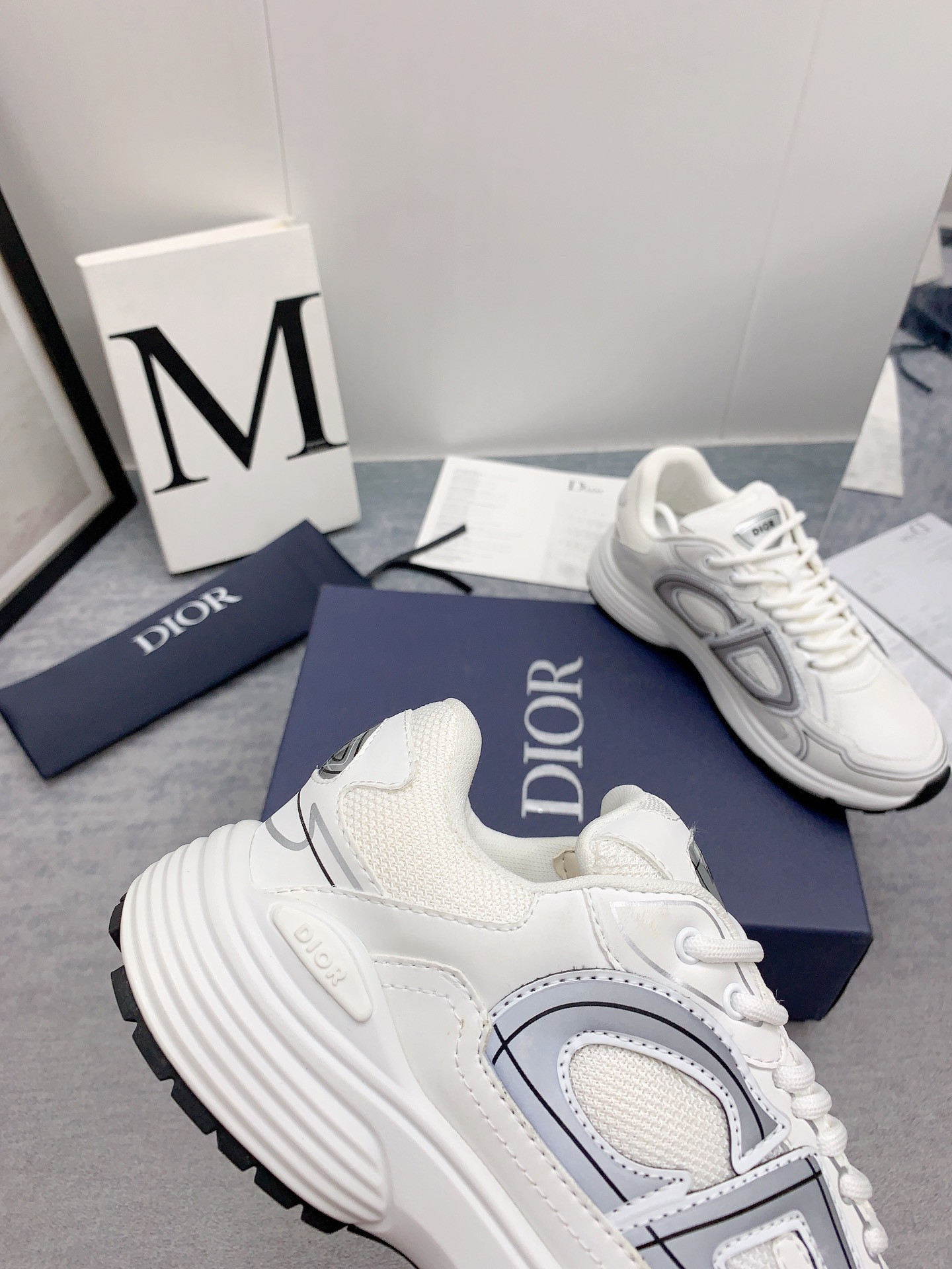 UA D10r B30 Sneaker White Mesh and Technical Fabric