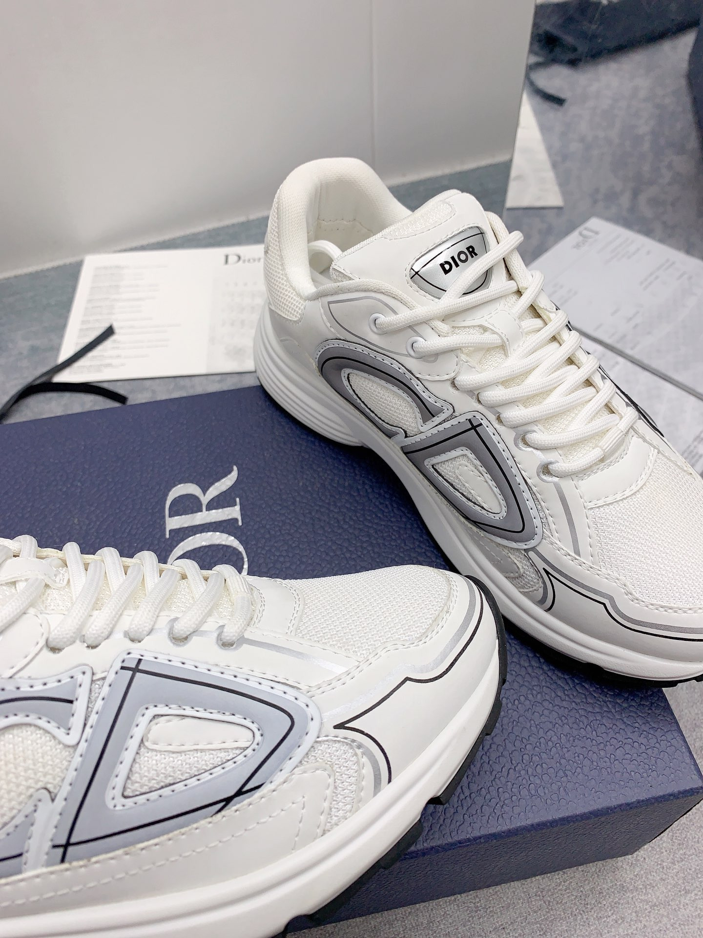 UA D10r B30 Sneaker White Mesh and Technical Fabric