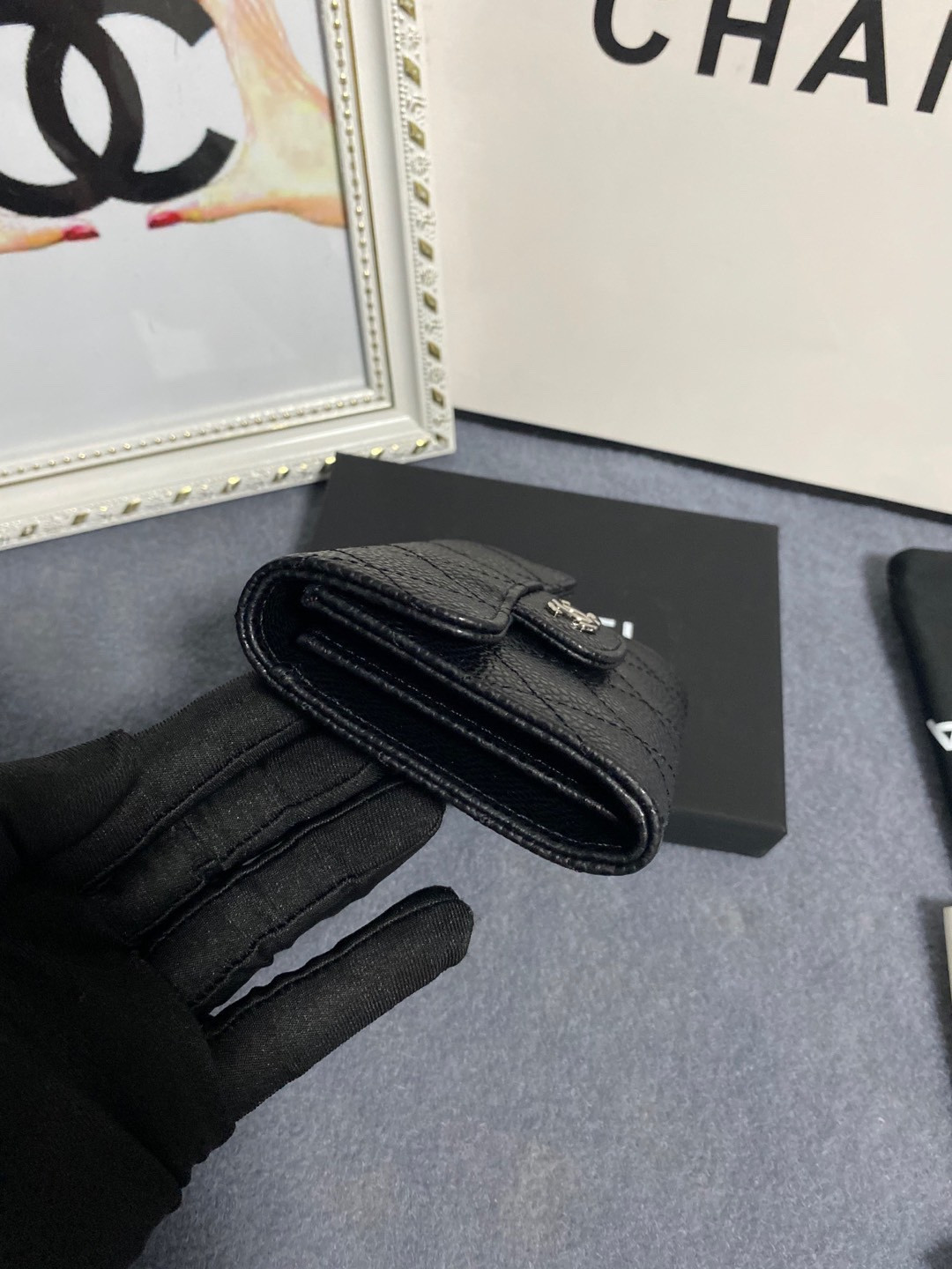 Ch**el FLAP WALLET 12 x 8.5cm