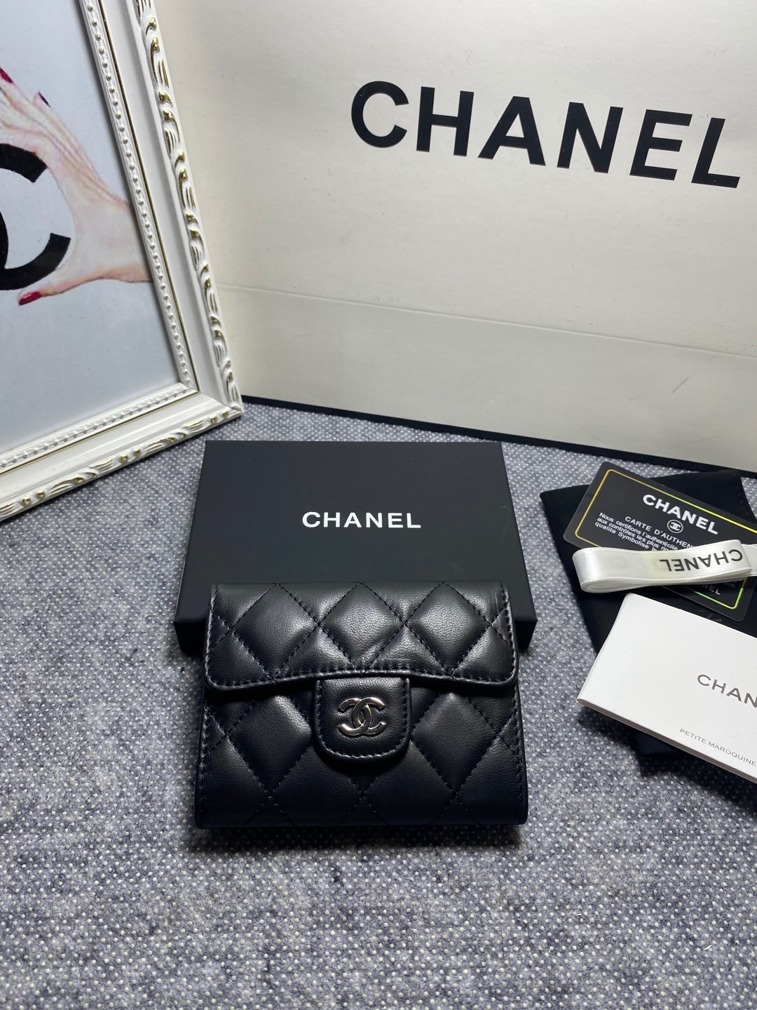 Ch**el FLAP WALLET 12 x 8.5cm