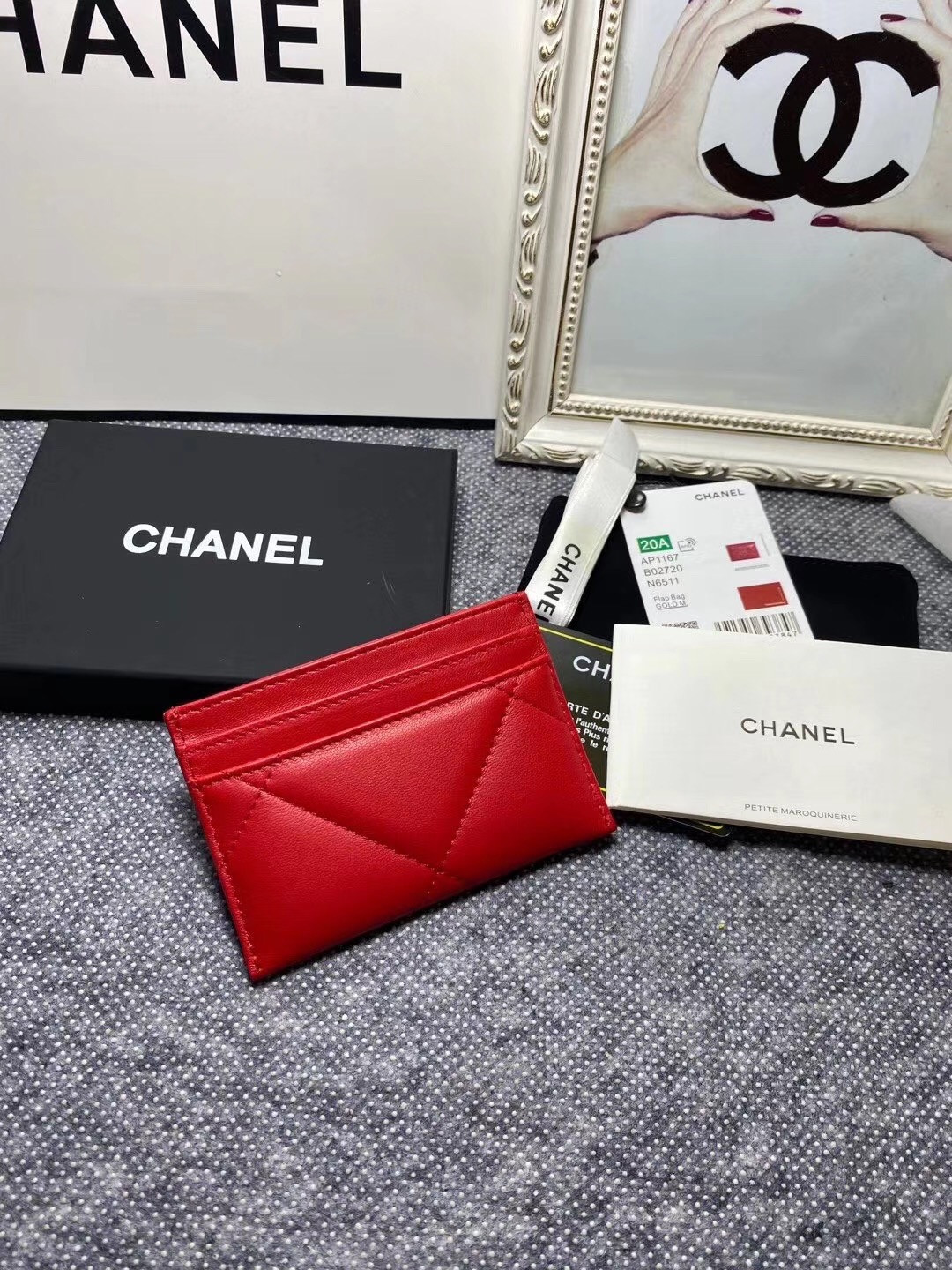 Ch**el CARD HOLDER 11.2×7.5×0.5cm