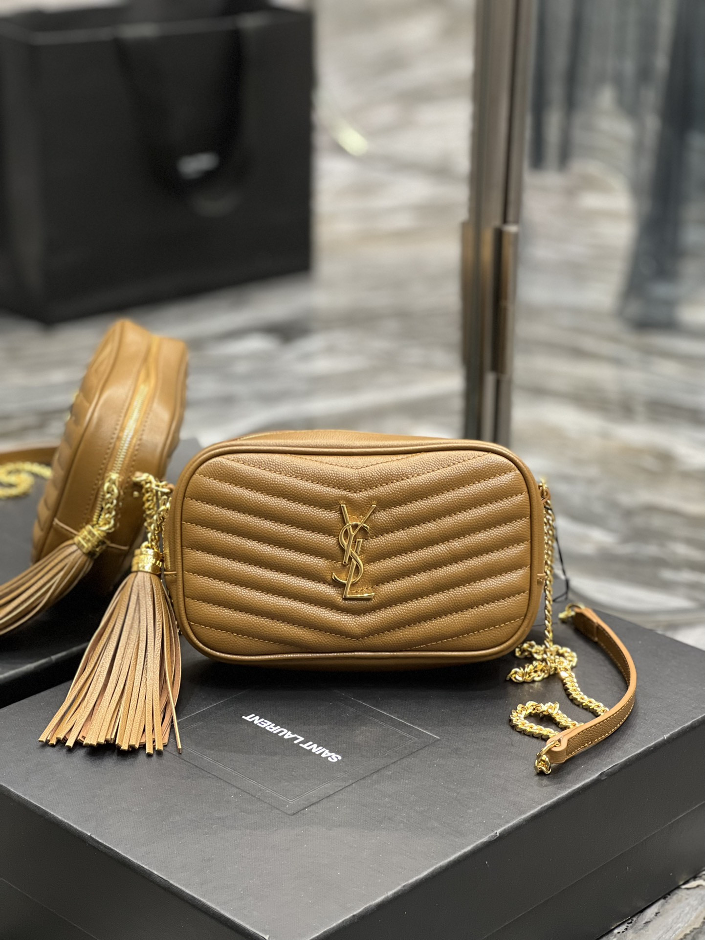 Y51 MINI LOU IN QUILTED LEATHER 7.5 X 4.1 X 2 INCHES
