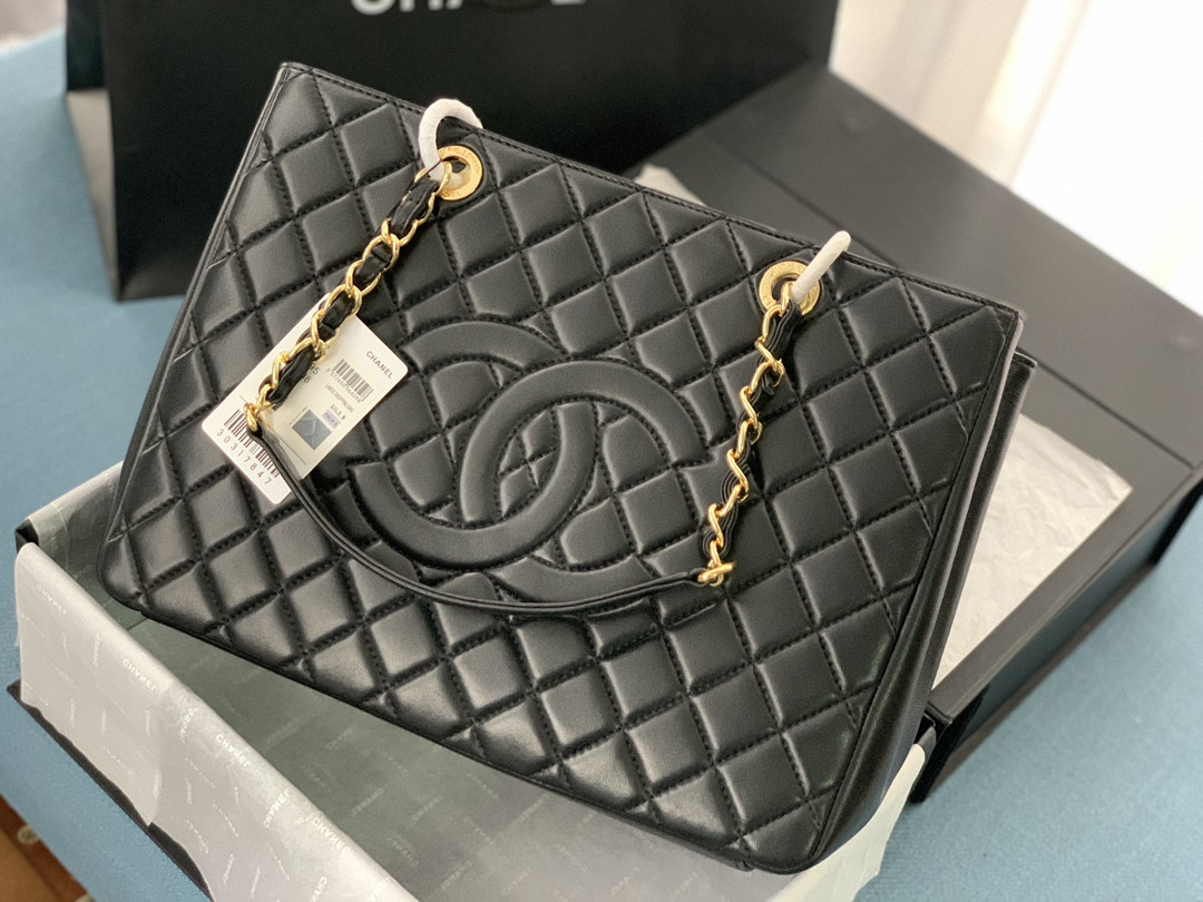 Ch**el GST Lambskin LEATHER HARDWARE  24X33X13CM