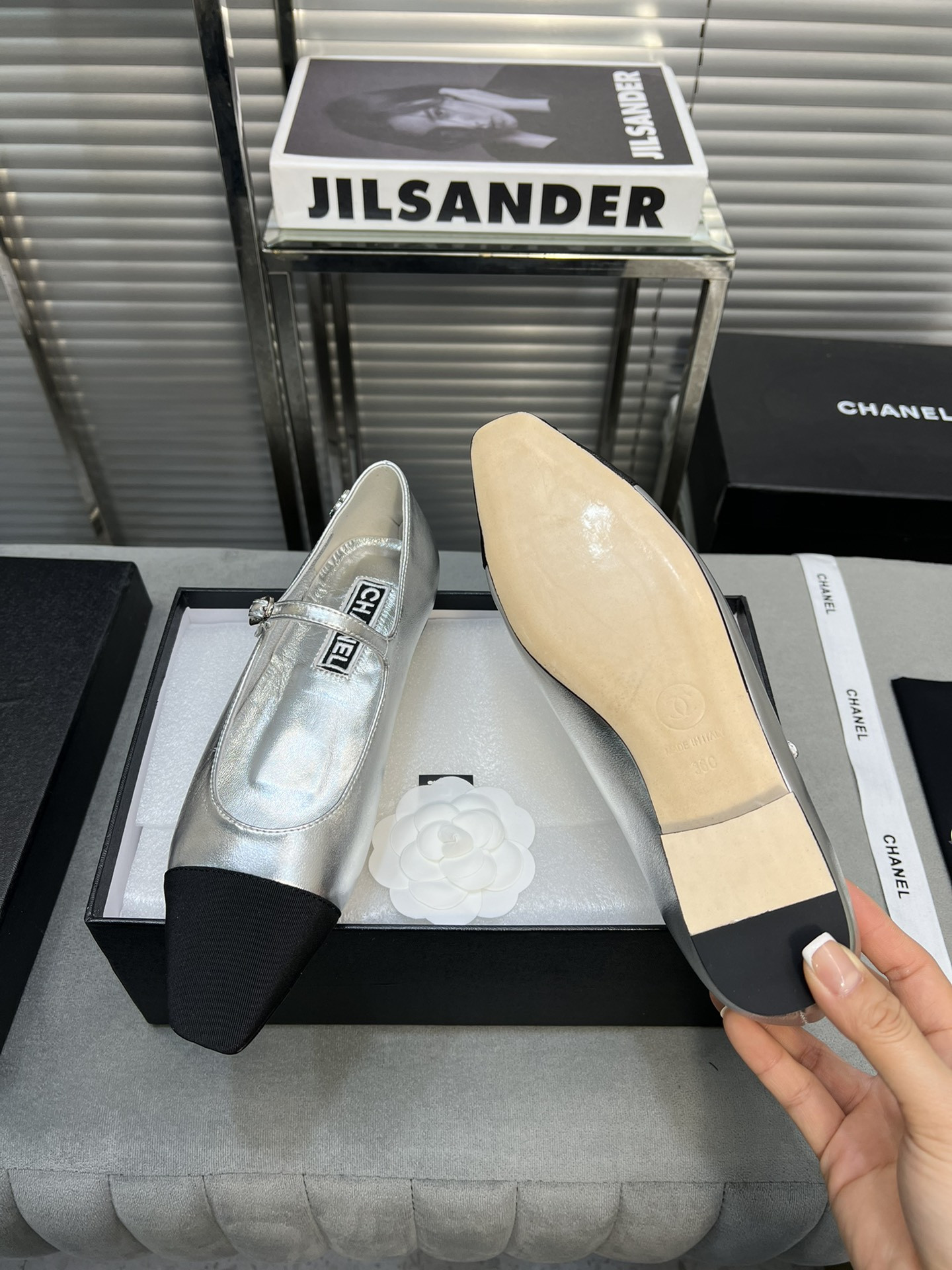 UA Ch**el MARY JANES  Lambskin