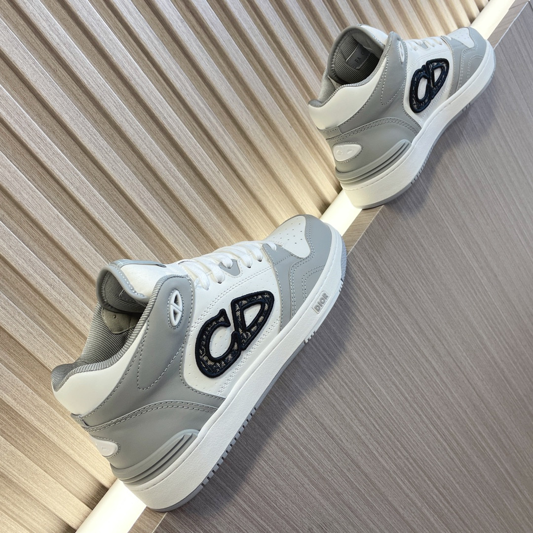 UA D10r B57 Mid-Top Sneaker Gray and White
