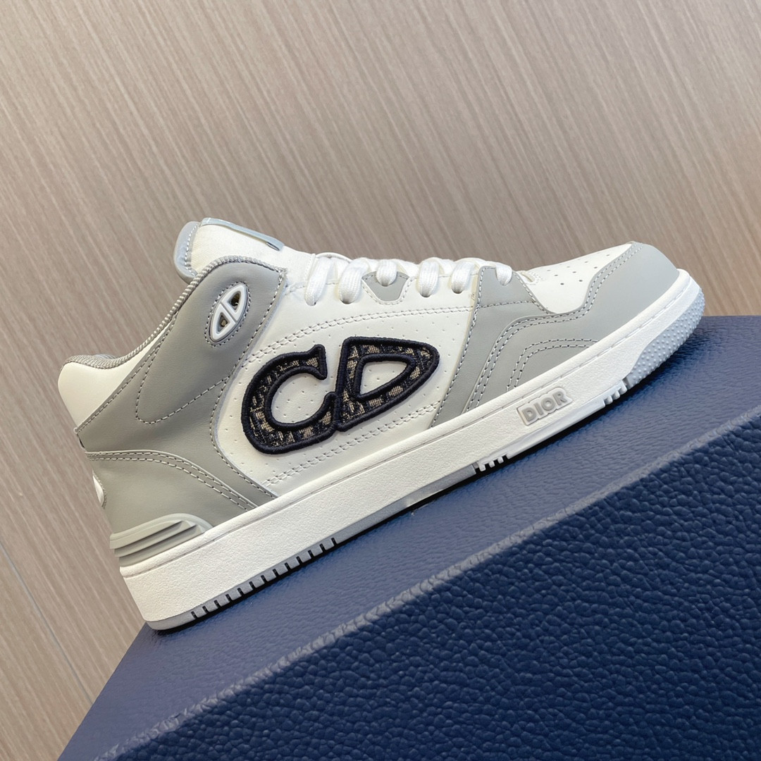 UA D10r B57 Mid-Top Sneaker Gray and White