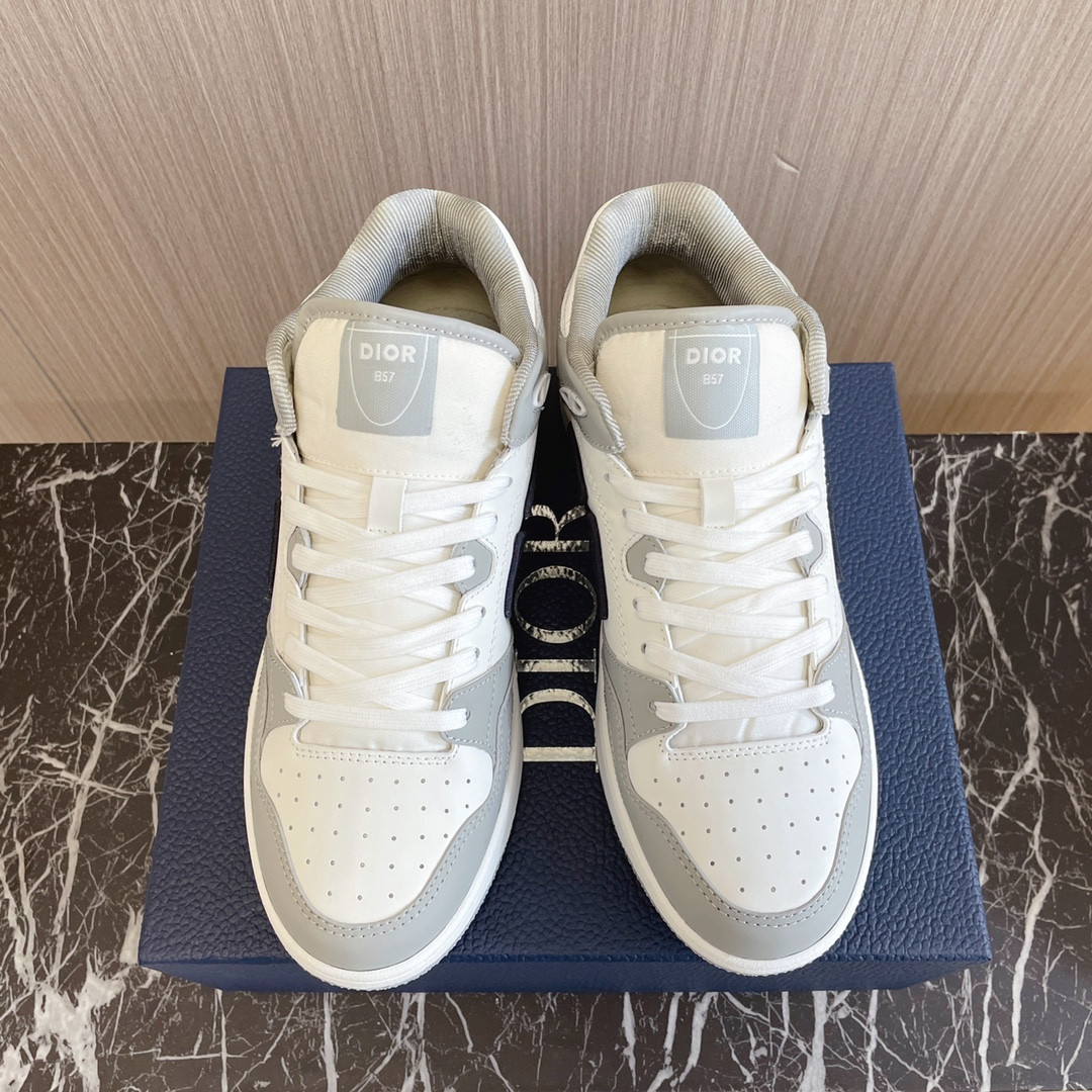 UA D10r B57 Mid-Top Sneaker Gray and White