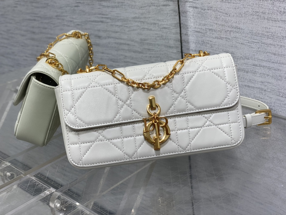 D10r Mini D10r Ange Bag Latte Macrocannage Calfskin 20 x 12 x 5 cm