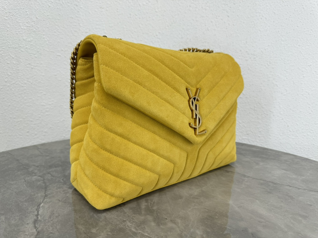 Y51 LOULOU QUILTED SUEDE 32x22x9cm