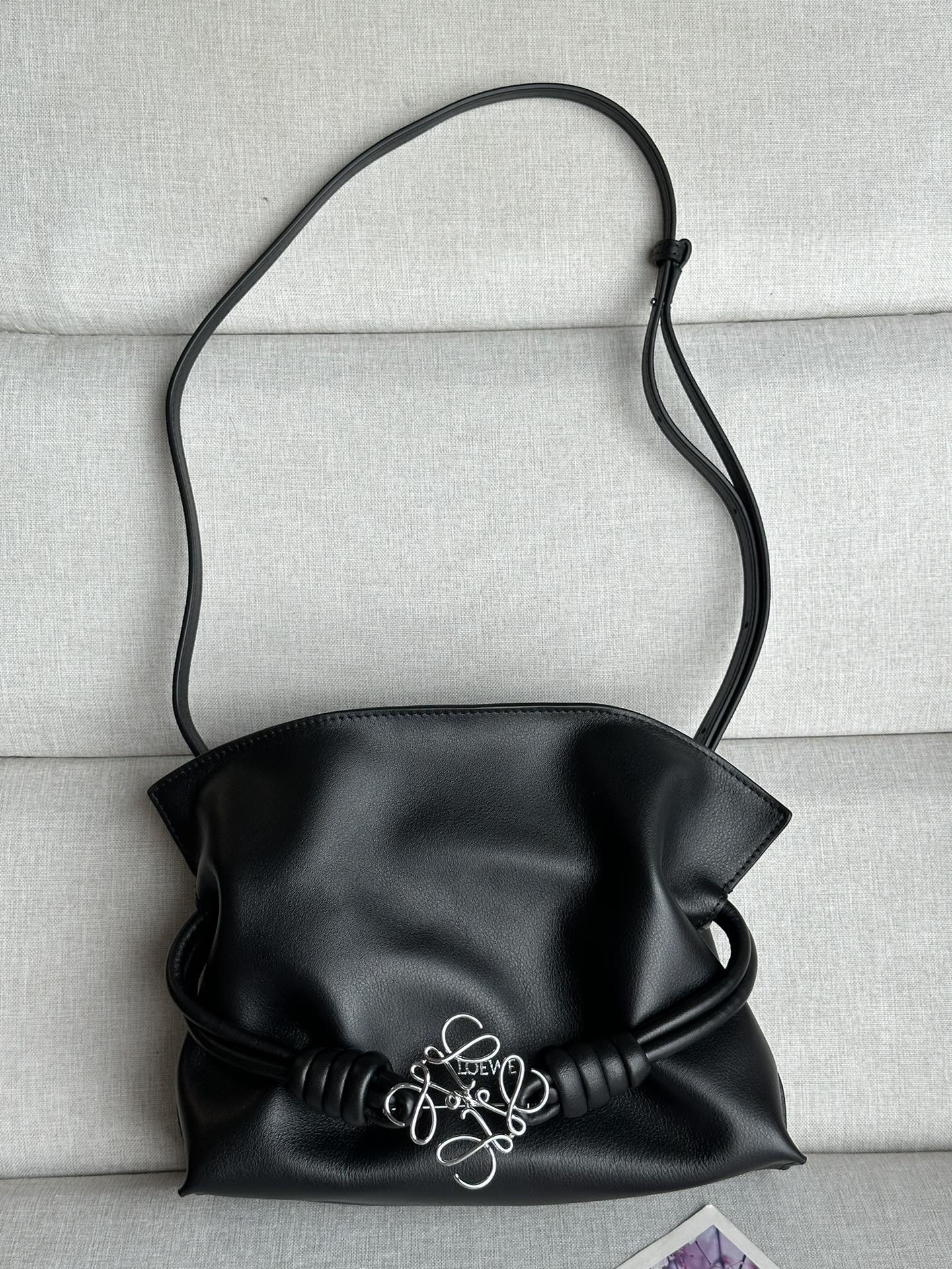 L0ew* Mini Flamenco clutch in nappa calfskin 23.9x9x18cm