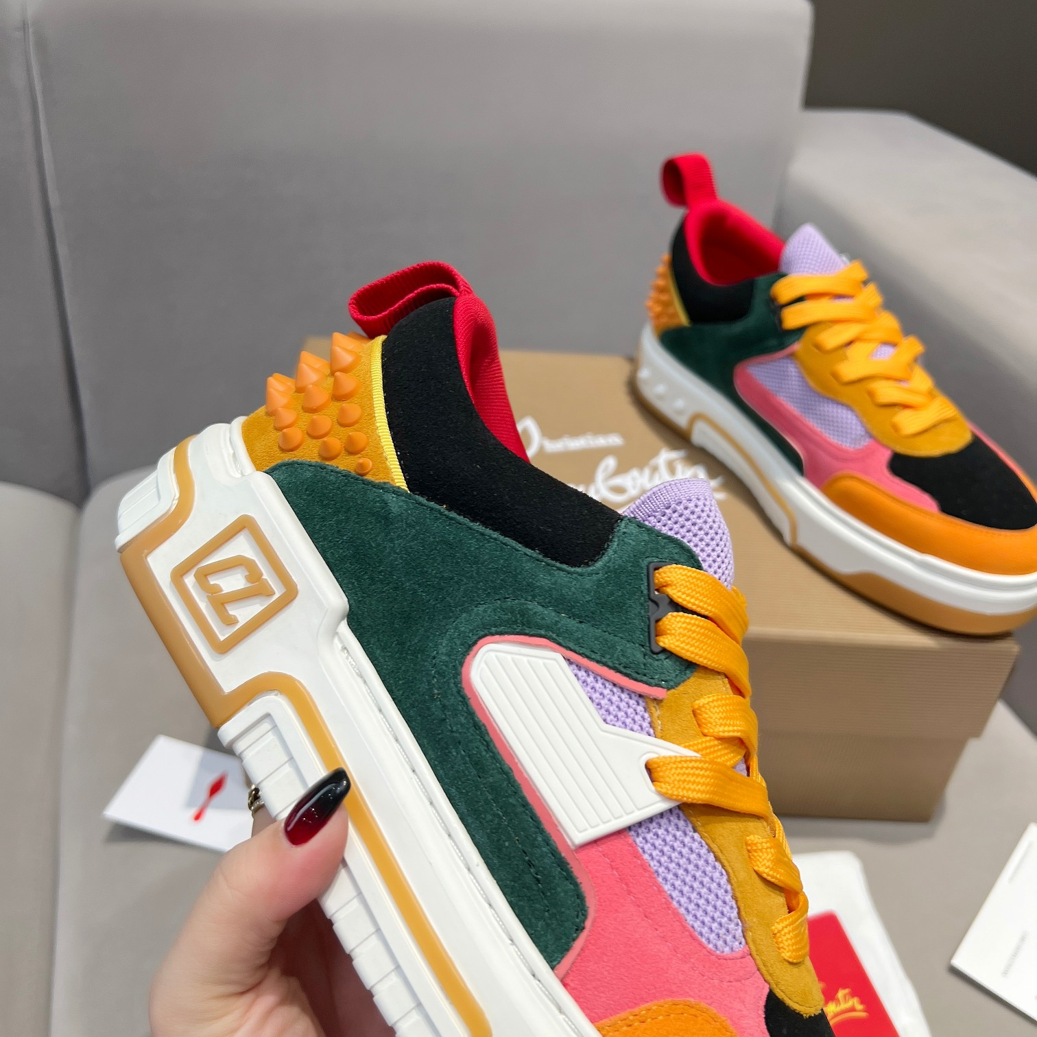 UA Chr1st1an Louboutin 2024 [New]ASTROLOUBI Unisex Thick-Soled Sneakers