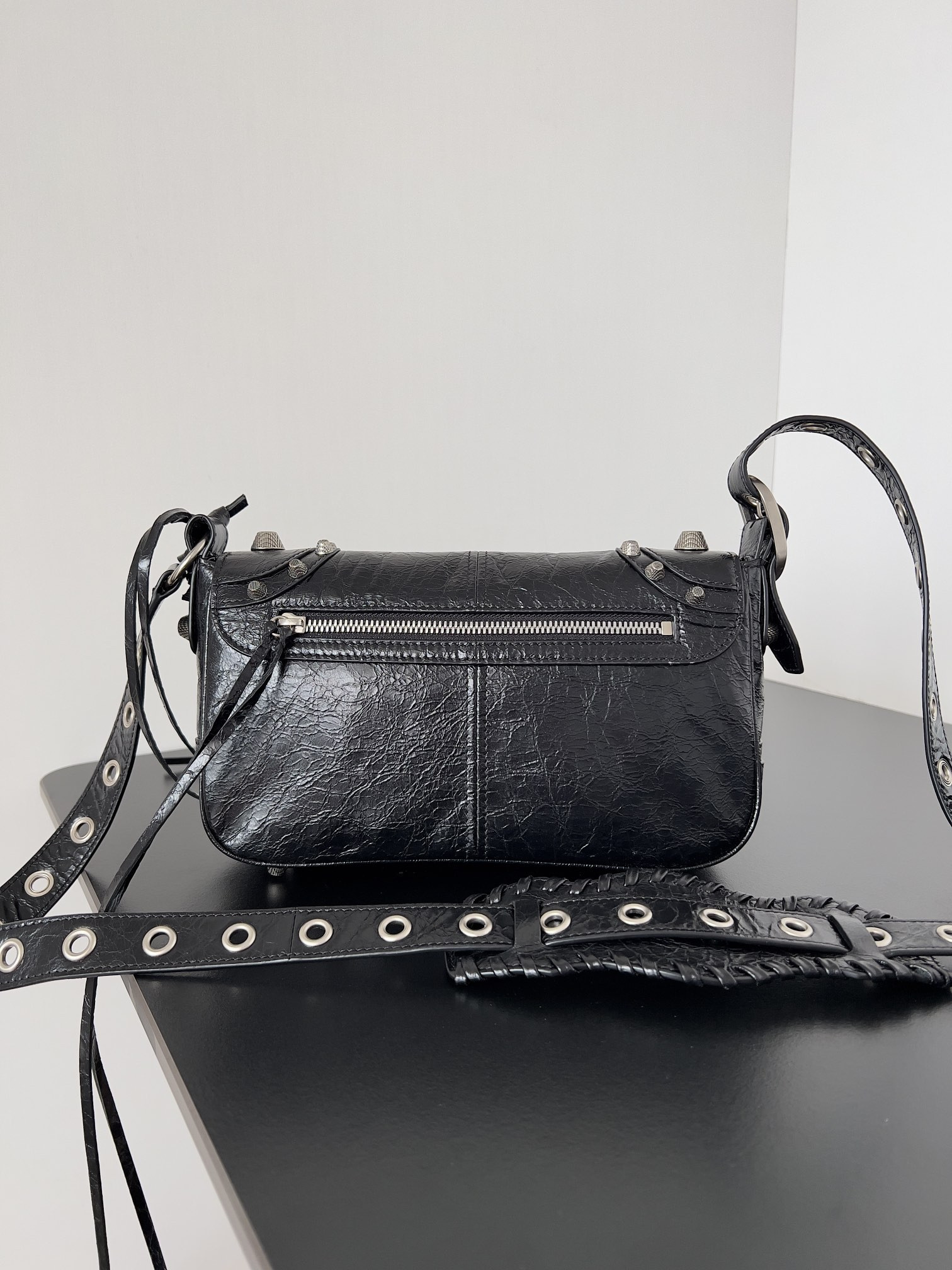 Ba1en*iaga le cagole mini flap bag in black 24 x 14 x 5 cm
