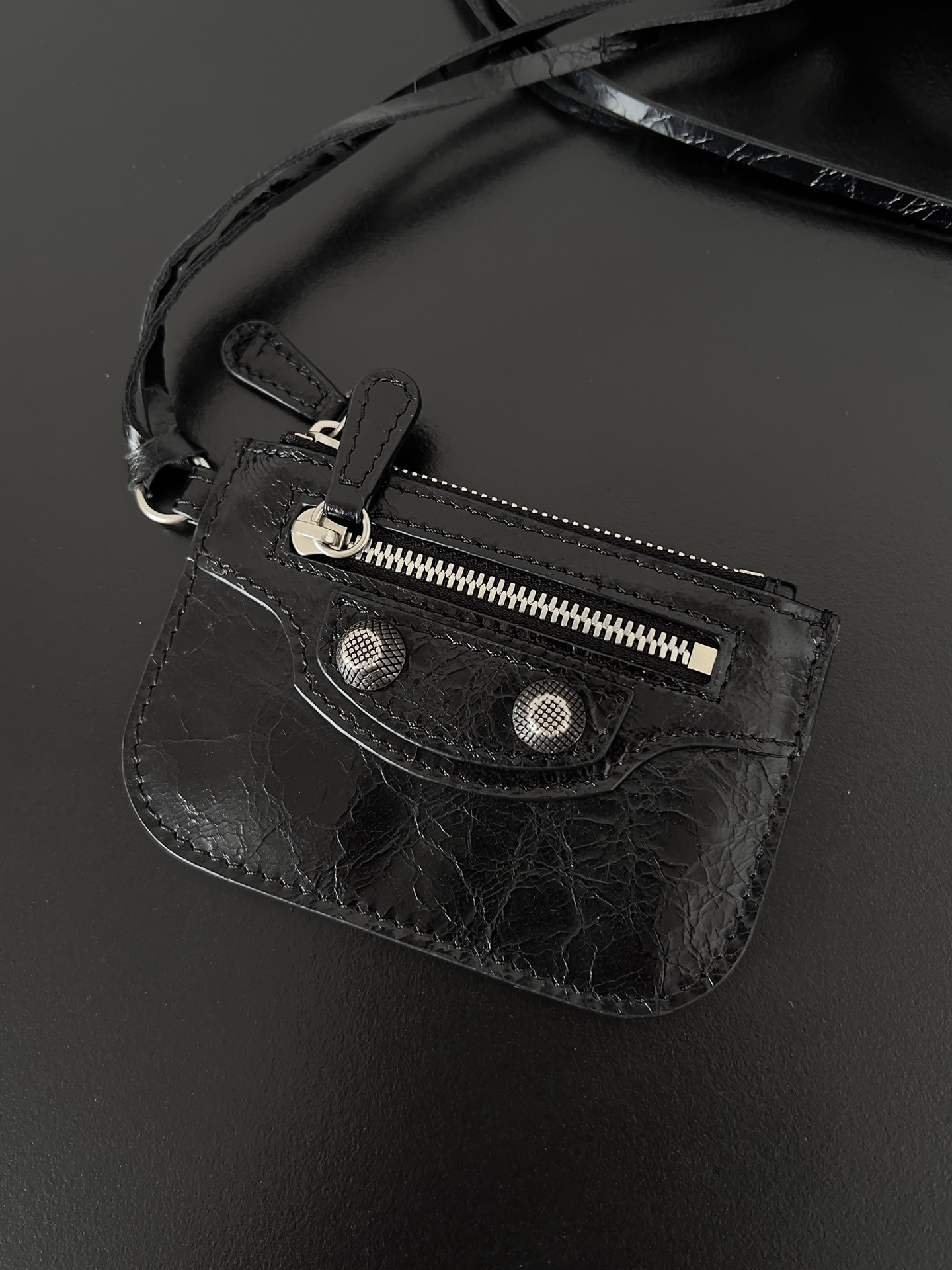 Ba1en*iaga le cagole mini flap bag in black 24 x 14 x 5 cm
