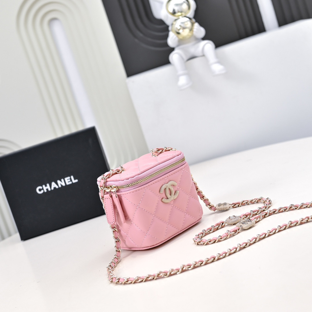 Ch**el Small Vanity with Chain 8.5x11x7cm