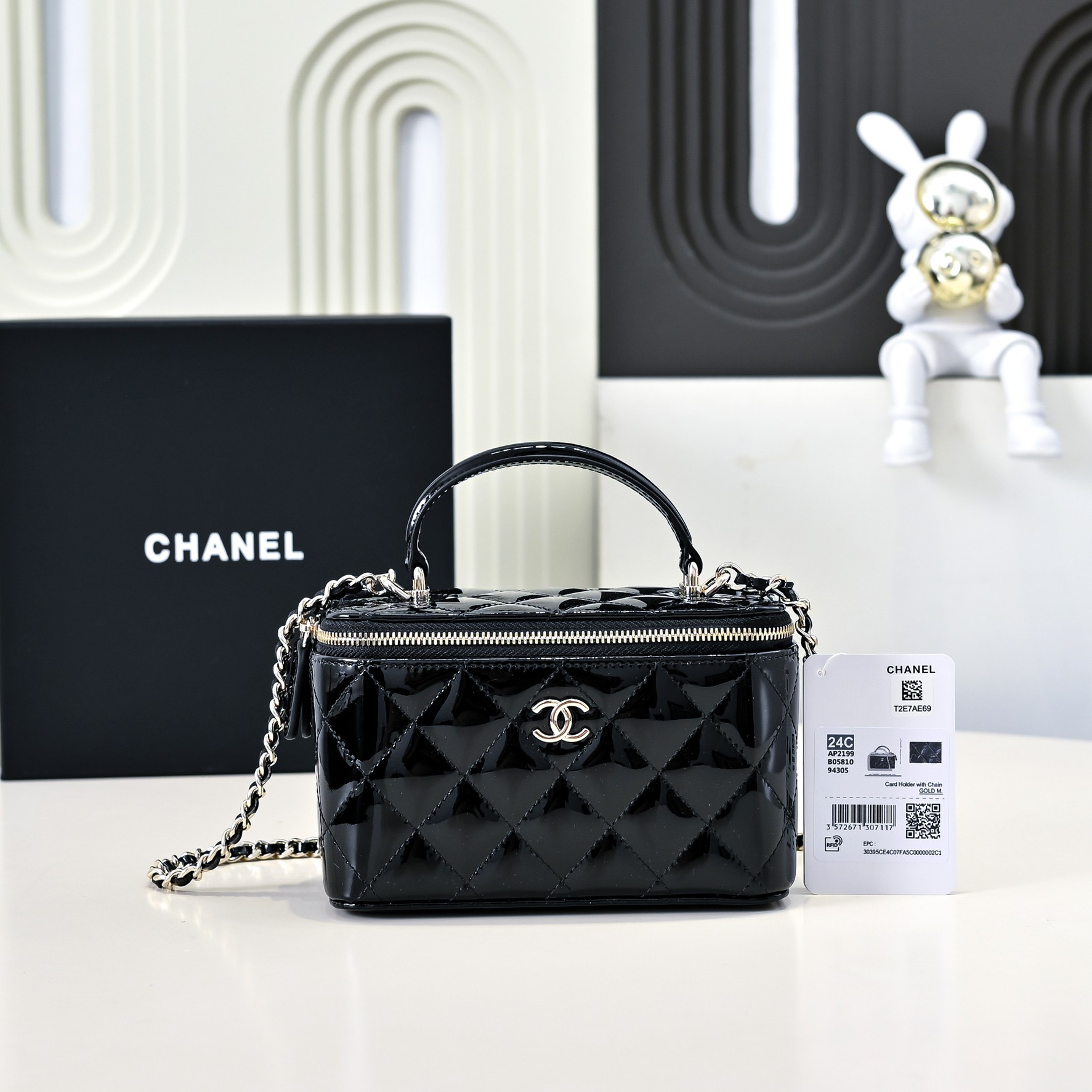 Ch**el Long Vanity with chain 16.5x10x8cm
