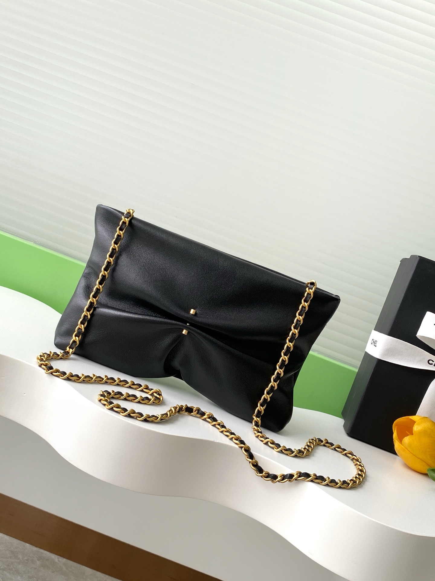 Ch**el Clutch with Chain 14x24x5cm