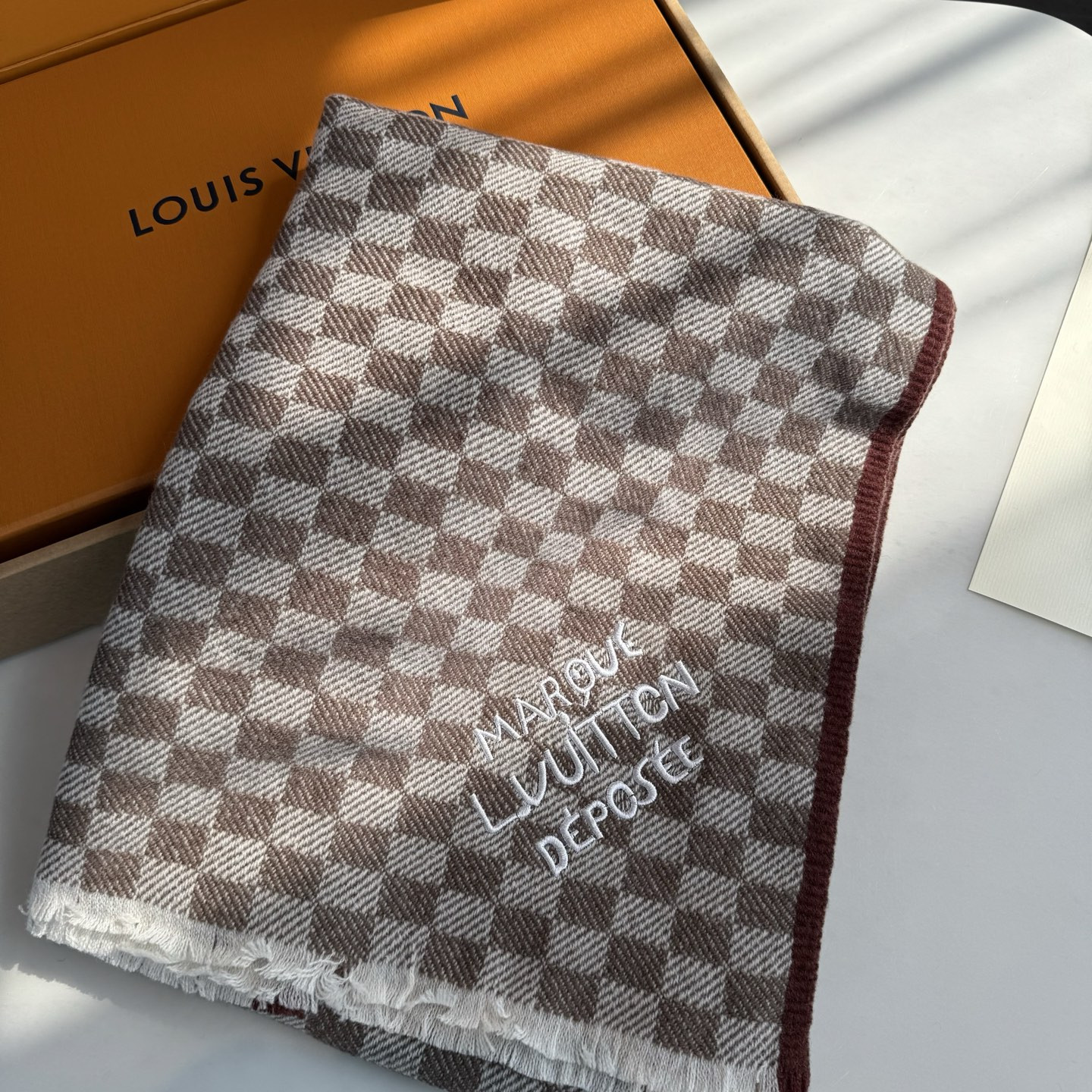 L0vis Vvtt0n Check scarf 45x205cm