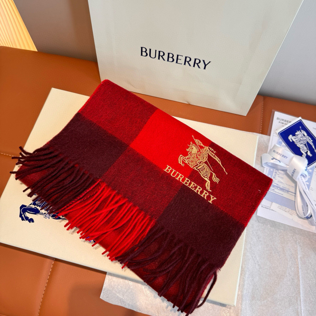 Bv*b*rry scarf 32x180cm 100% cashmere