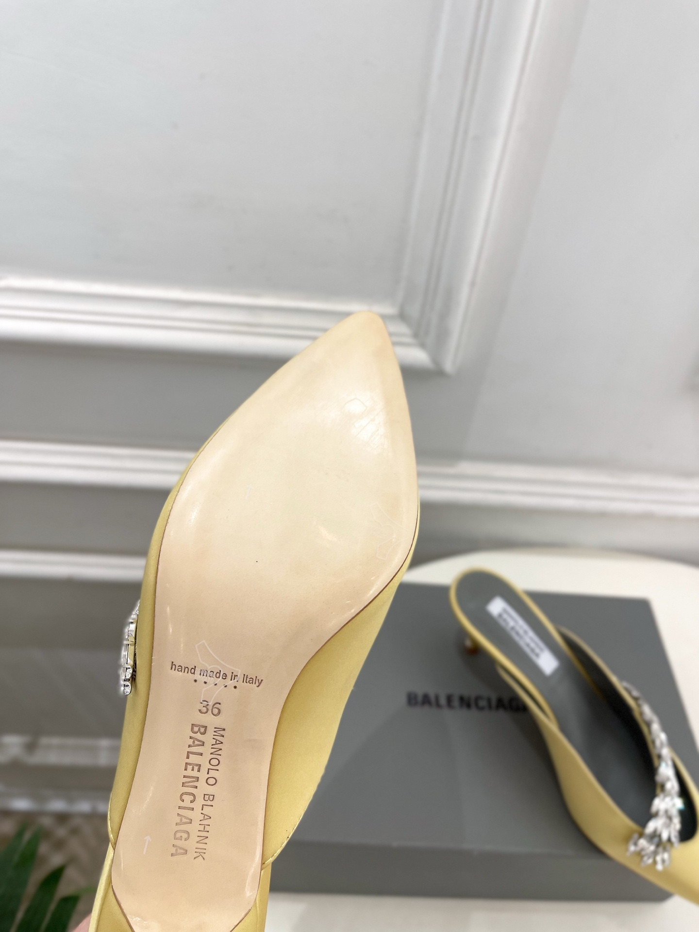 UA Ba1en*iaga x Man010 B1ahn*k Mule 5.5cm Heel