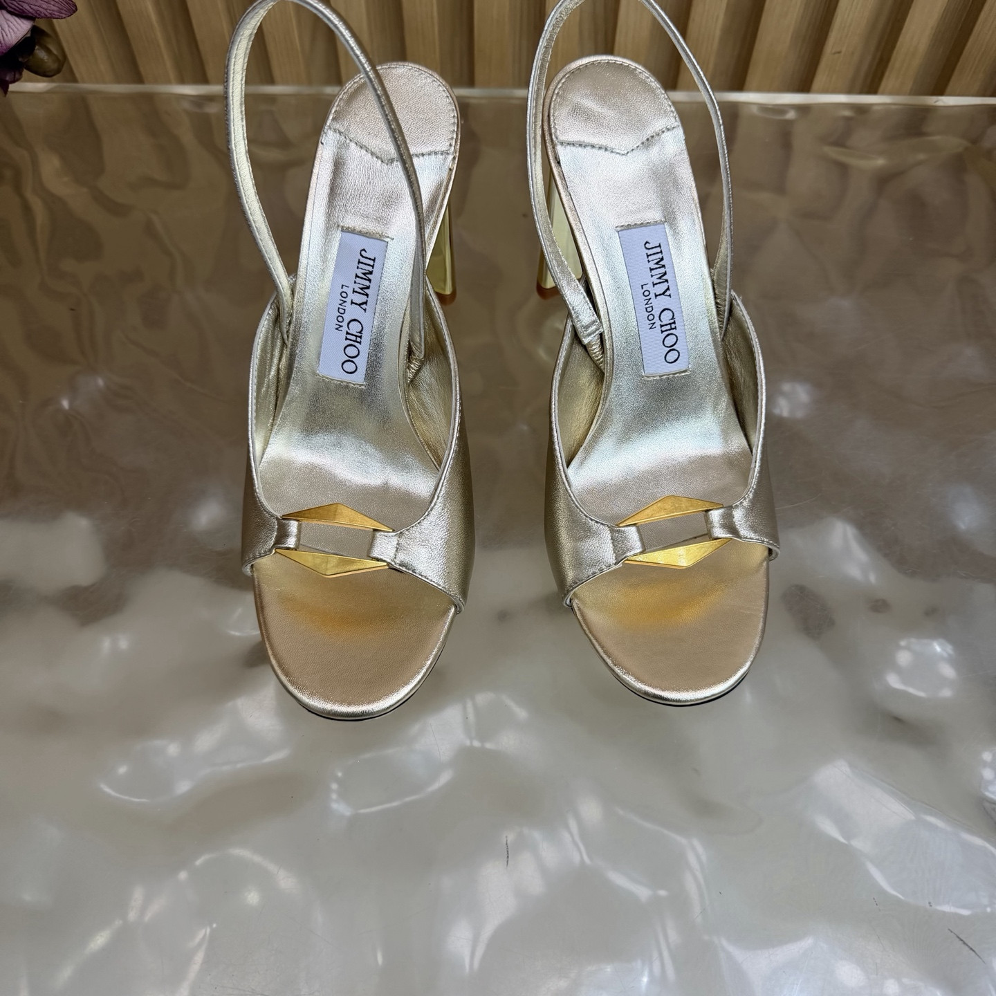 UA J1m*y Ch00 Lev Slingback Sandals 10cm Heel