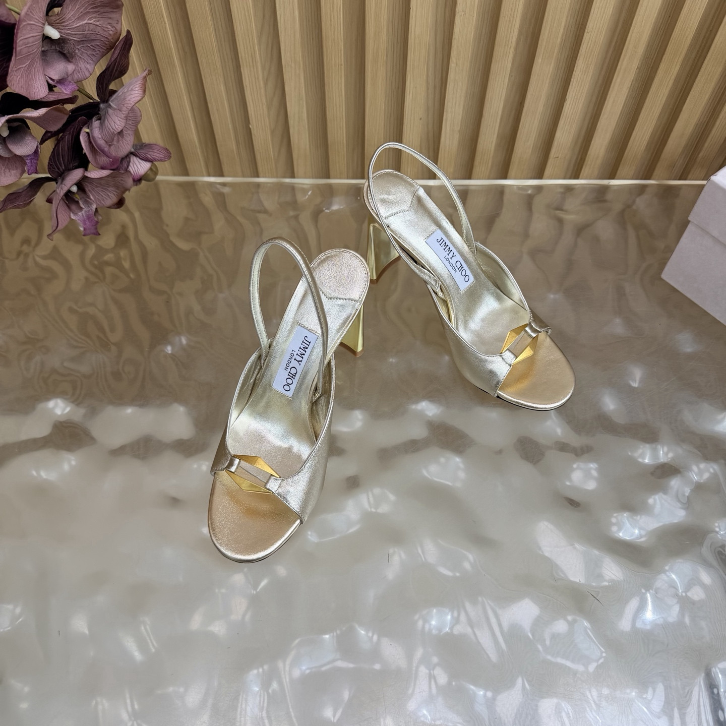 UA J1m*y Ch00 Lev Slingback Sandals 10cm Heel